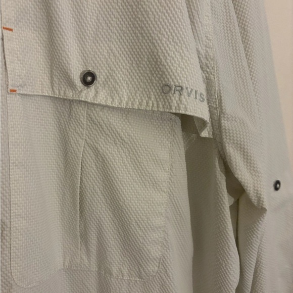 Orvis Open Air Caster Long-Sleeve White Button Shirt Men’s XLT Tall UPF50 Vented - Picture 3 of 14